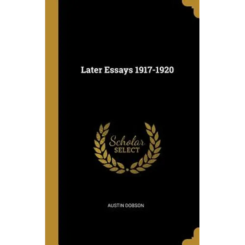 Later Essays 1917-1920