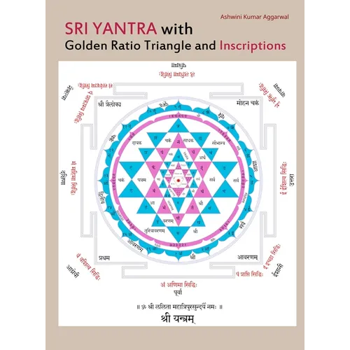 Sri Yantra with Golden Ratio Triangle and Inscriptions