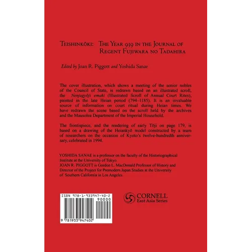 Teishinkoki: What Did a Heian Regent Do? the Year 939 in the Journal of Regent Fujiwara No Tadahira